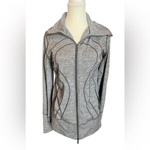 Lululemon Heathered Gray and black Jacket. Size 8